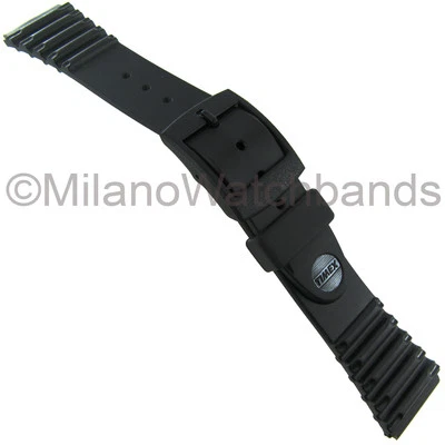 Correa de reloj para hombre Timex negra Max deportiva de cuarzo de goma 18 mm TX348111 LARGA Foto 1 de 3