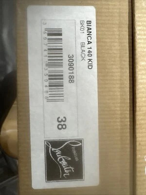 Authentic CHRISTIAN LOUBOUTIN Black Kidskin Bianca 140 Heels Size 38 - Image 1 of 4