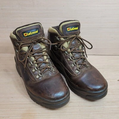 LaCrosse 7602M Brown Leather Soft Toe Work Boot Mens Size 9 M - Image 1 of 4