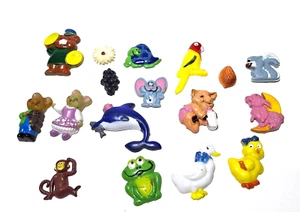17 Vintage Animal Giftco Plastic Fridge Magnets Pig Frog Turtle Monkey Mouse - Picture 1 of 8