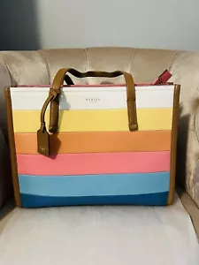 Radley London Chartwell Stripe Medium Zip Top Tote Bag Handbag Office Purse New - Picture 1 of 11