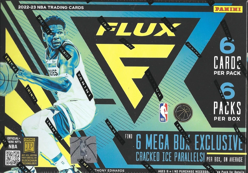 2022-23 Panini FLUX Basketball Sealed Mega Box 6 Packs 6 Cracked Ice Parallels - Image 1 of 1