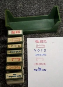 Vintage Rare Xstamper C7T Set Stamper  Shachihata Inc. Japan Red & Blue Ink - Picture 1 of 24