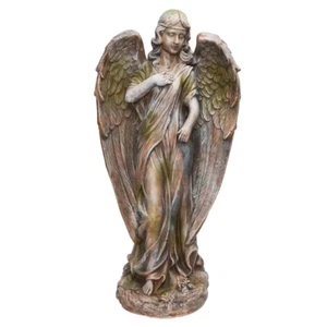 Statua Angelo Vecchio Mondo Giardino Cortile Patio Prato Arte per Decorazione Esterno Interno - Foto 1 di 6