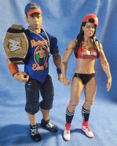 MIZ & MARYSE as JOHN CENA & NIKKI BELLA MATTEL WWE CUSTOM ELITE WRESTLING FIGURE Cover
