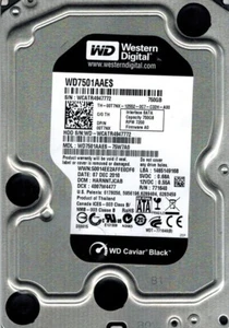 Western Digital WD7501AAES-75W7A0 750GB DCM: HARNNTJCAB - Picture 1 of 1