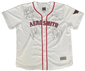 Camiseta deportiva firmada por Aerosmith autografiada por Steven Tyler con Joe Perry Whitford Hamilton - Imagen 1 de 9