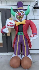 Giant 8' Inflatable ''Free Candy" SCARY CLOWN Halloween Decoration Scary Horror - Picture 1 of 12