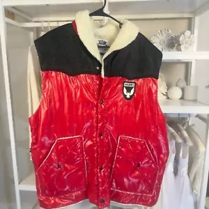 ###. AKDMKS men’s 3X red polyurethane vest, vinyl, red, urban, vintage SI-002 - Picture 1 of 8