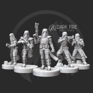 Republic Winter Trooper Squad (5) - DARK FIRE | Legion compatible - 3D printed - Picture 1 of 5