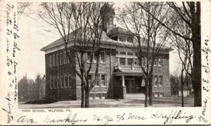 Postkarte High School Milford Pa 1906 ungeteilte Rückseite - Bild 1 von 2