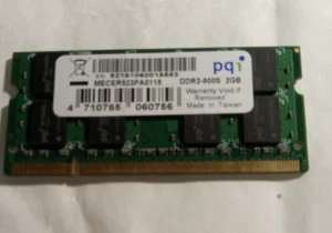 MECER523PA0115 PQI 2GB DDR2-800S Laptop Ram Memory 200-pin SO-DIMM - Picture 1 of 1