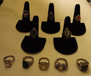 Lot Of 10 Vintage Sterling Silver 925 Rings All Size 8.25 - Picture 1 of 11