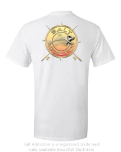 Salt Addiction Fishing t shirt Bones Logo saltwater ocean flats fishing nautical - Picture 1 of 2