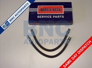 FRONT BRAKE FLEXI HOSE PAIR for VOLVO 240 260 1978 - 93 BORG & BECK - Picture 1 of 2