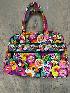 Vera Bradly Retired Rare Bowler Va Va Bloom Colorful Flowers Floral - Bild 1 von 8
