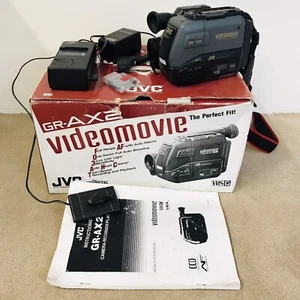 JVC GR-AX2 Compact VHS Video Movie Camera Camcorder + Accesories Boxed • Faulty. - Picture 1 of 15