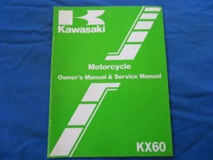 1982 Kawasaki KX60 Owners Service Manual 99920-1214-01 KX60-A1 FS221 - Picture 1 of 1
