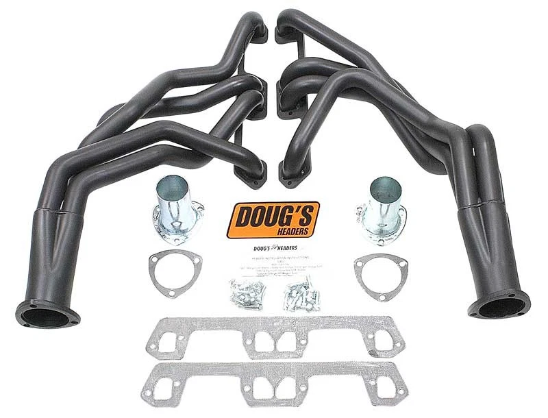 Mopar 1967-72 cuerpo A bloque pequeño Mopar 1-5/8" cabezal de longitud completa con negro Foto 1 de 1