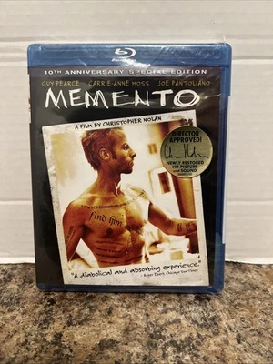 Memento (Blu-ray, 10th Anniversary) Christopher Nolan | Guy Pearce ~ OOP - Imagem 1 de 2