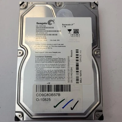 SEAGATE ST31000520AS 1TB 3.5" SATA Internal HDD | Grade A - Image 1 of 2