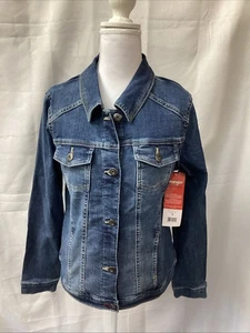 Wrangler Authentic Damen Jeansjacke Blau Langarm Kragen Größe M - Bild 1 von 6
