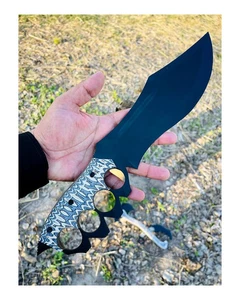 Custom Handmade Big Bowie Knife Come With Leather Sheath Gift for Him - Picture 1 of 3