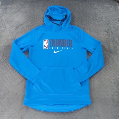 Nike Oklahoma City Thunder Hoodie Sweatshirt Dri-Fit Blue Long Sleeve Men Small - Image 1 of 4