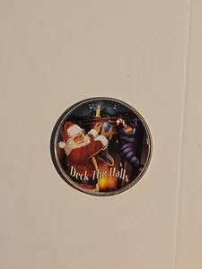 Santa Claus Colorized Half Dollar - Deck the Halls With COA And Original Pack - Picture 1 of 4