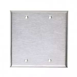 (10 pc) *NEW* Blank 2-Gang Stainless Steel Wall Plate Metal Wallplates - Picture 1 of 1