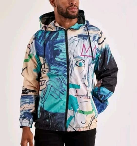 Members Only Jean-Michel Basquiat Artwork Windbreaker Jacke Herren Größe Small - Bild 1 von 20