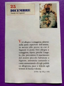 25/26 DICEMBRE PADRE PIO SANTINO/CALENDARIO del CONVENTO FRATI MINORI CAPPUCCINI - Imagen 1 de 2