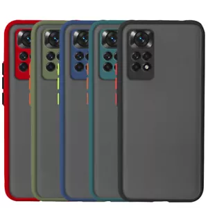 Custodia trasparente antiurto opaca per Xiaomi 14T 11T 13T Redmi Note 12 11 10 Pro - Foto 1 di 17