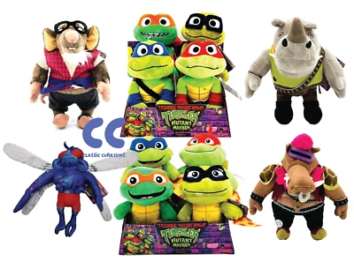 Playmates Teenage Mutant Ninja Turtles Mutant Mayhem 8" Plush Toys - You Choose - Image 1 of 2