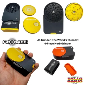 A1 Compacto METAL AFILADO Diente Hierba Molinillo, Fibonacci PREMIUM 4 PIEZAS inc Almacenamiento - Imagen 1 de 26