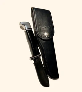 Vintage BUCK Model 103 Skinning/Hunting Knife And Sheath. 2 Stamp BUCK USA Knife - Picture 1 of 8