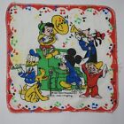 Vintage Child Handkerchief  Walt Disney Mickey Mouse Band Donald Pluto Pinocchio