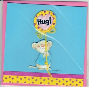 Suzy's Zoo Greeting Card 5 Cards with Envelopes Get Well Feel Better Hug Balloon - Picture 1 of 4