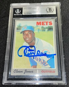 CLEON JONES SIGNED 1970 TOPPS NEW YORK METS #575 BECKETT AUTHTHENTICATED 804 - Picture 1 of 2