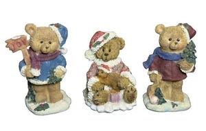 CHERISHED CHRISTMAS TEDDIES IN THE SNOW SET OF 3 - Picture 1 of 18
