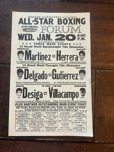 RODOLFO MARTINEZ RAFAEL HERRERA DELGADO ++ 70er JAHRE BOXEN PROMO BLATT DAS FORUM - Bild 1 von 2
