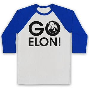 ELON MUSK GO ELON TRIBUTE ENTREPRENUER FREE SPEECH 3/4 SLEEVE BASEBALL TEE - Picture 1 of 8