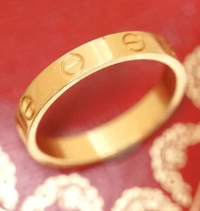 Anello Cartier Mini Love Band misura US8,5 EU58 oro giallo 18 carati 750 originale con scatola #787 - Foto 1 di 5
