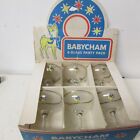 6 vintage babycham glasses in original box (h19)