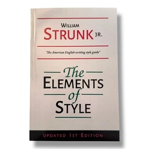 Elements of Style Updated 1st Edition William Strunk Jr. Wnglish Writing Guide - Picture 1 of 2