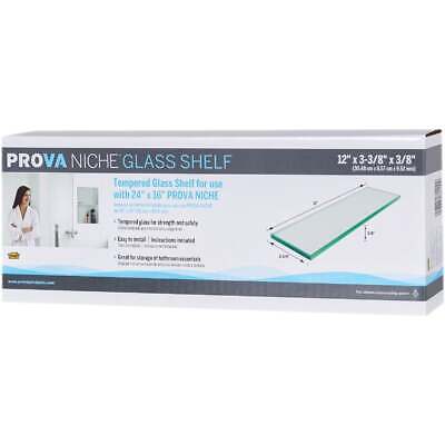 Prova Niche Glass Shower Shelf 80200 PROVA Niche 80200 3-3/8 In. W. x 3/8 In. H.