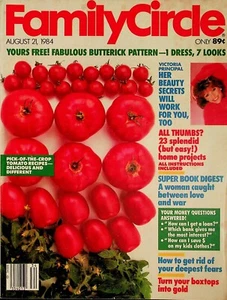 Family Circle Magazine Aug 1984 Beauty Secrets Tomato Recipes Fears DYI Crafts - Picture 1 of 6