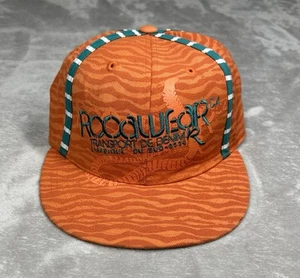 Rocawear Fitted Hat Cap 7 5/8 (Fits 7 1/2) Men’s Orange Tiger Stripe Green Miami - Picture 1 of 4