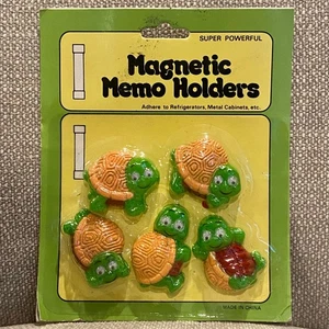 De colección Googly Ojo Tortugas Soportes Magnéticos Memo Imanes de Nevera Nuevo de Lote Antiguo - Imagen 1 de 4