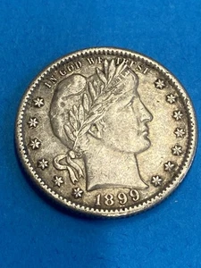 1899-O 25C Barber Quarter XF Details OBV Damage - Picture 1 of 2